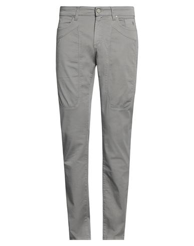 Jeckerson Man Pants Light Grey Size 35 Cotton, Elastane