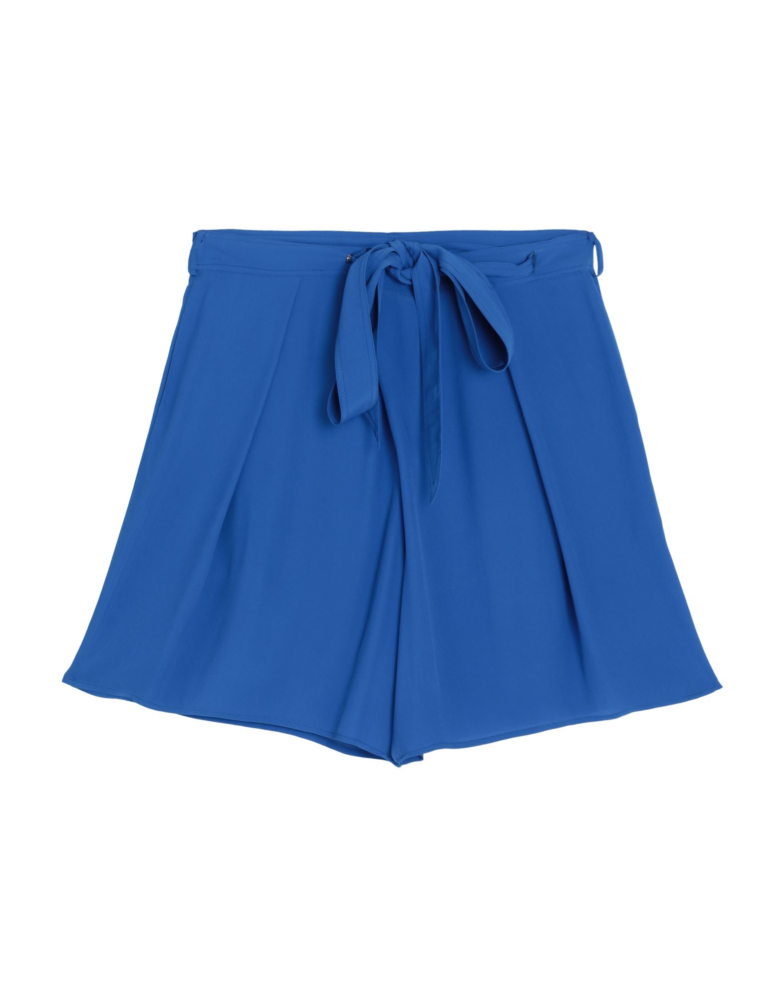 Merci .., Woman Shorts & Bermuda Shorts Blue Size 2 Acetate, Silk