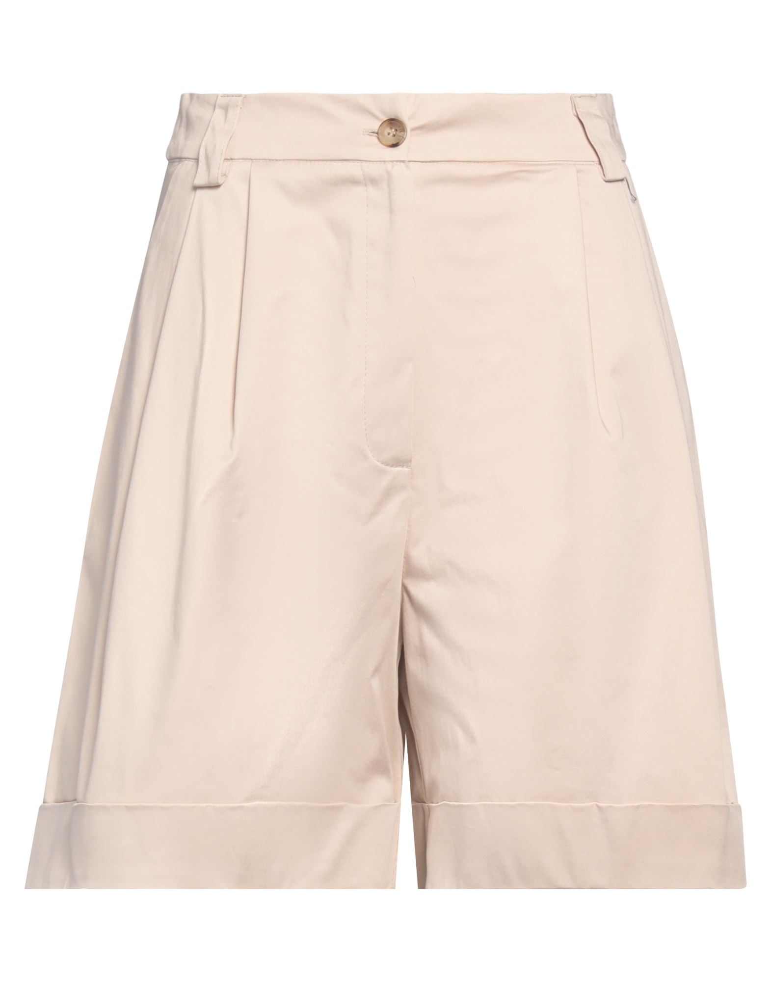 Silvian Heach Woman Shorts & Bermuda Shorts Beige Size 10 Cotton, Elastane