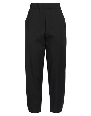 Merci .., Woman Pants Black Size L Cotton, Nylon, Elastane