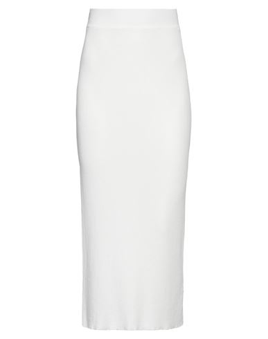 Soallure Woman Midi Skirt White Size S Viscose, Polyamide