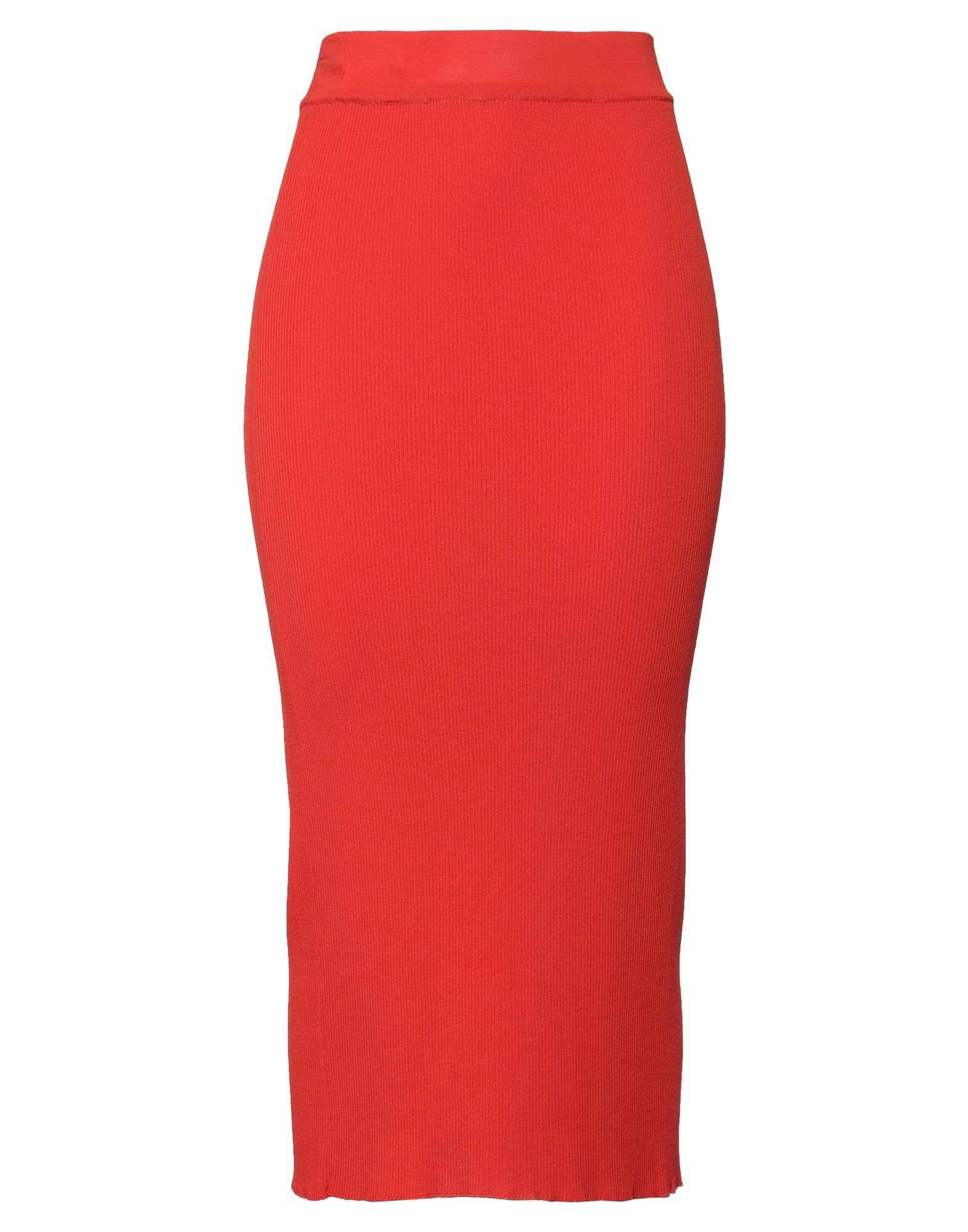 Soallure Midi Skirts In Red