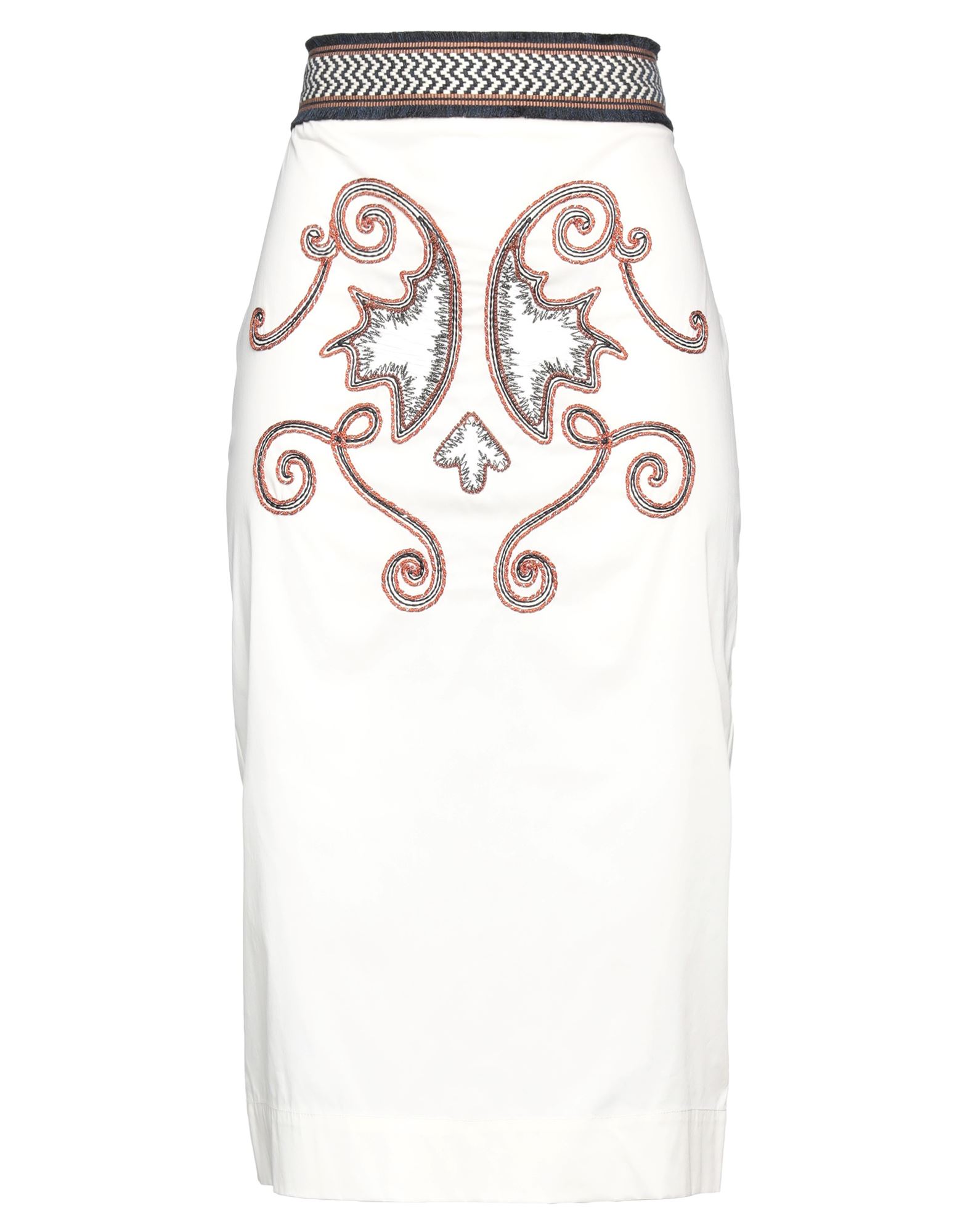 Space Simona Corsellini Midi Skirts In White