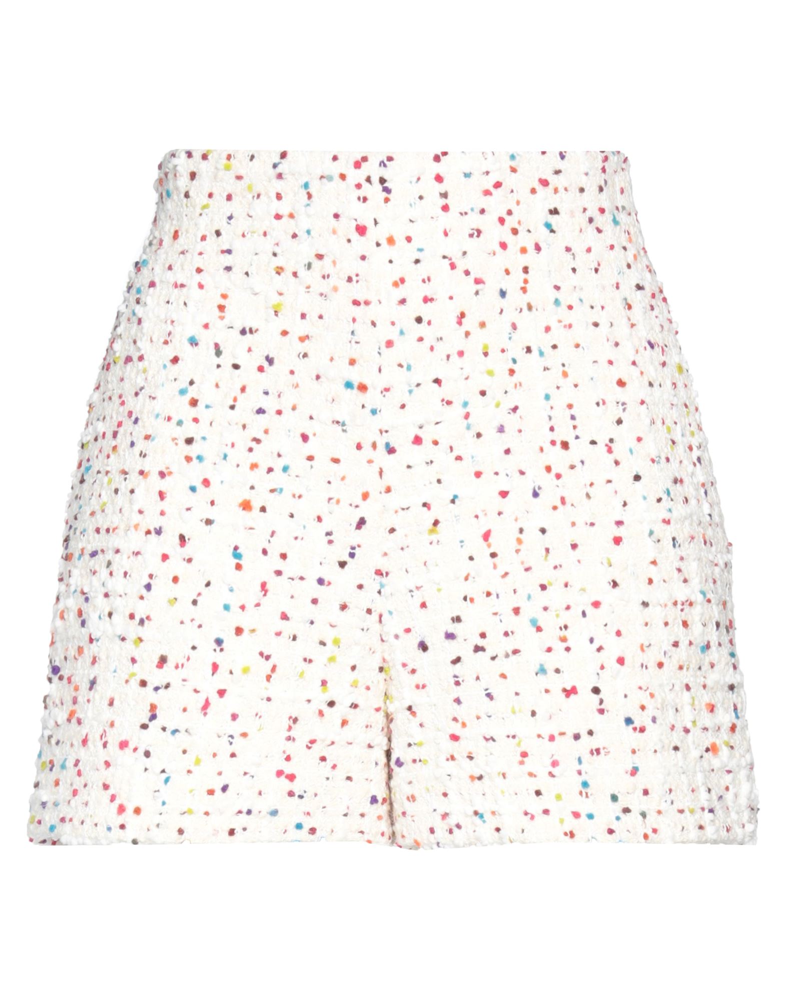 Valentino Woman Shorts & Bermuda Shorts Ivory Size 4 Viscose, Polyamide, Cotton, Synthetic Fibers, Wool In White