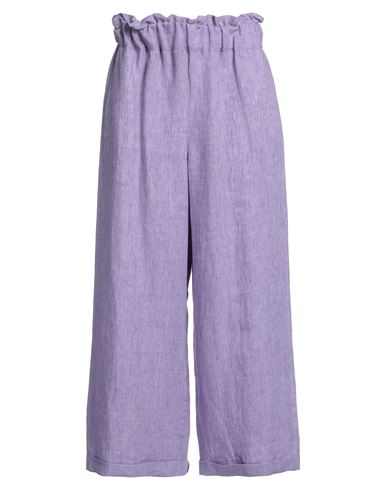 Marella Woman Pants Light Purple Size 6 Linen