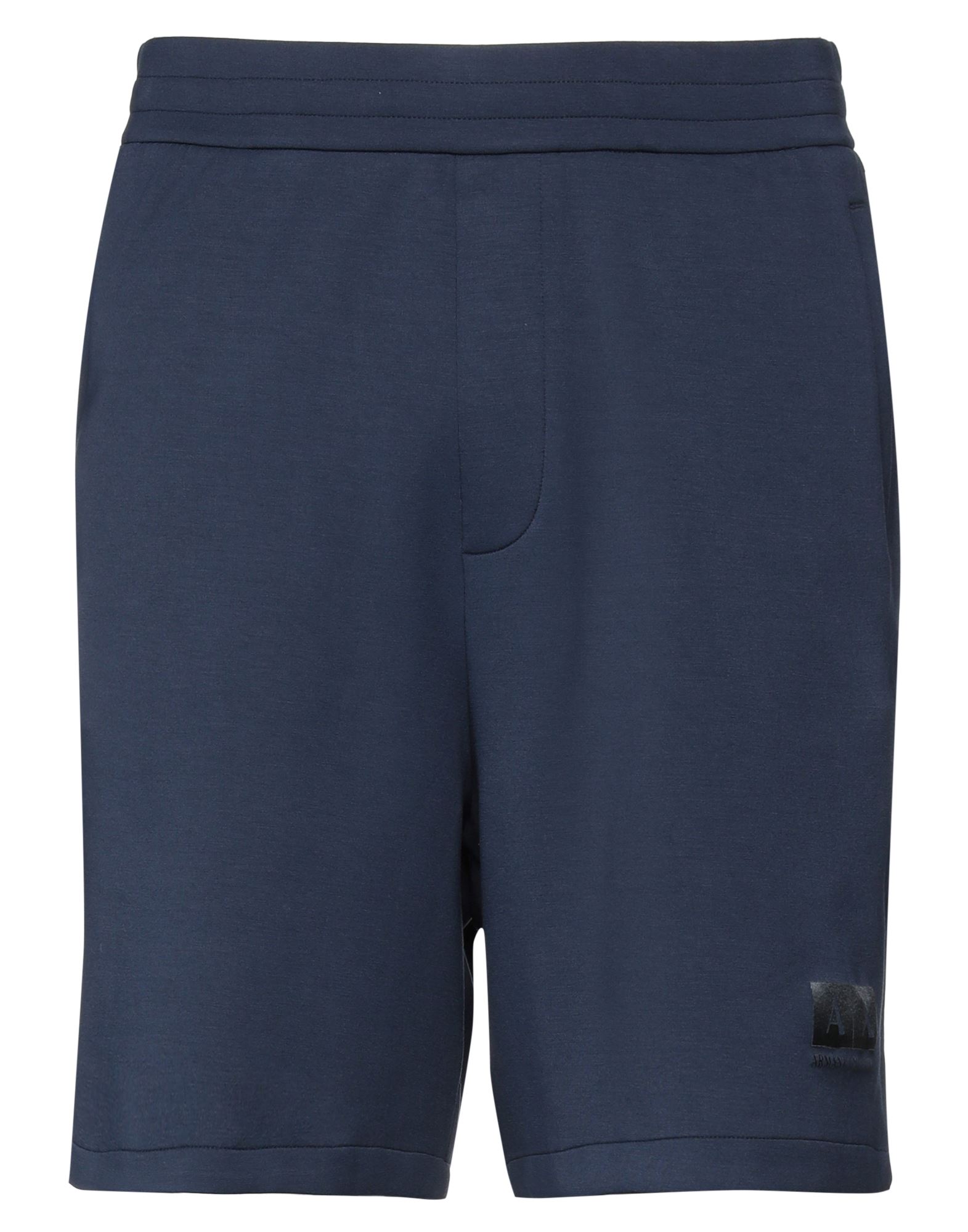 Armani Exchange Man Shorts & Bermuda Shorts Midnight Blue Size L Modal, Polyester, Elastane