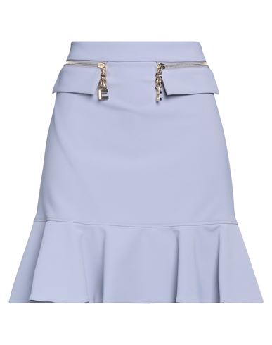 Elisabetta Franchi Woman Mini Skirt Light Blue Size 8 Polyester, Elastane