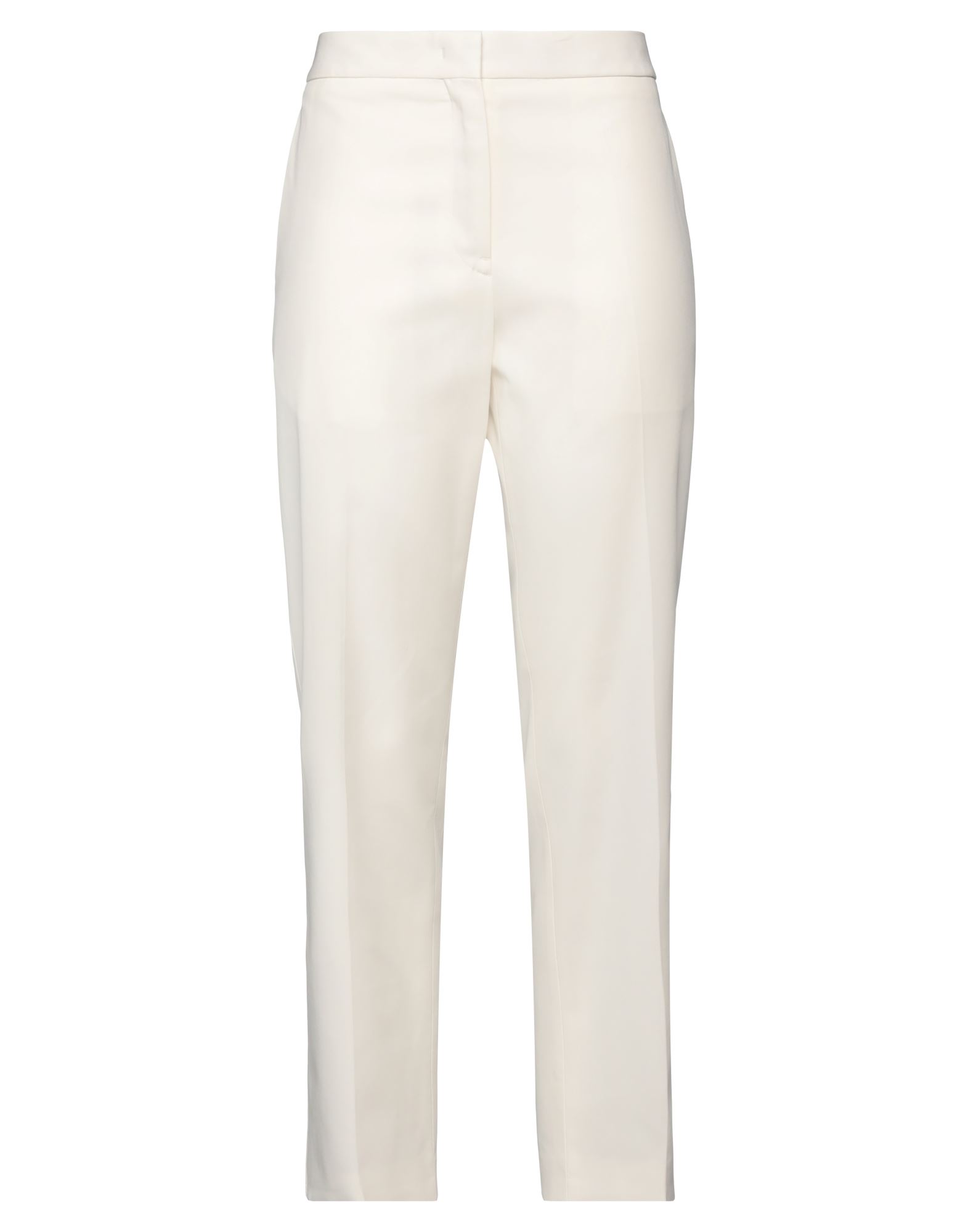 Shop Jil Sander Woman Pants Ivory Size 6 Cotton In White