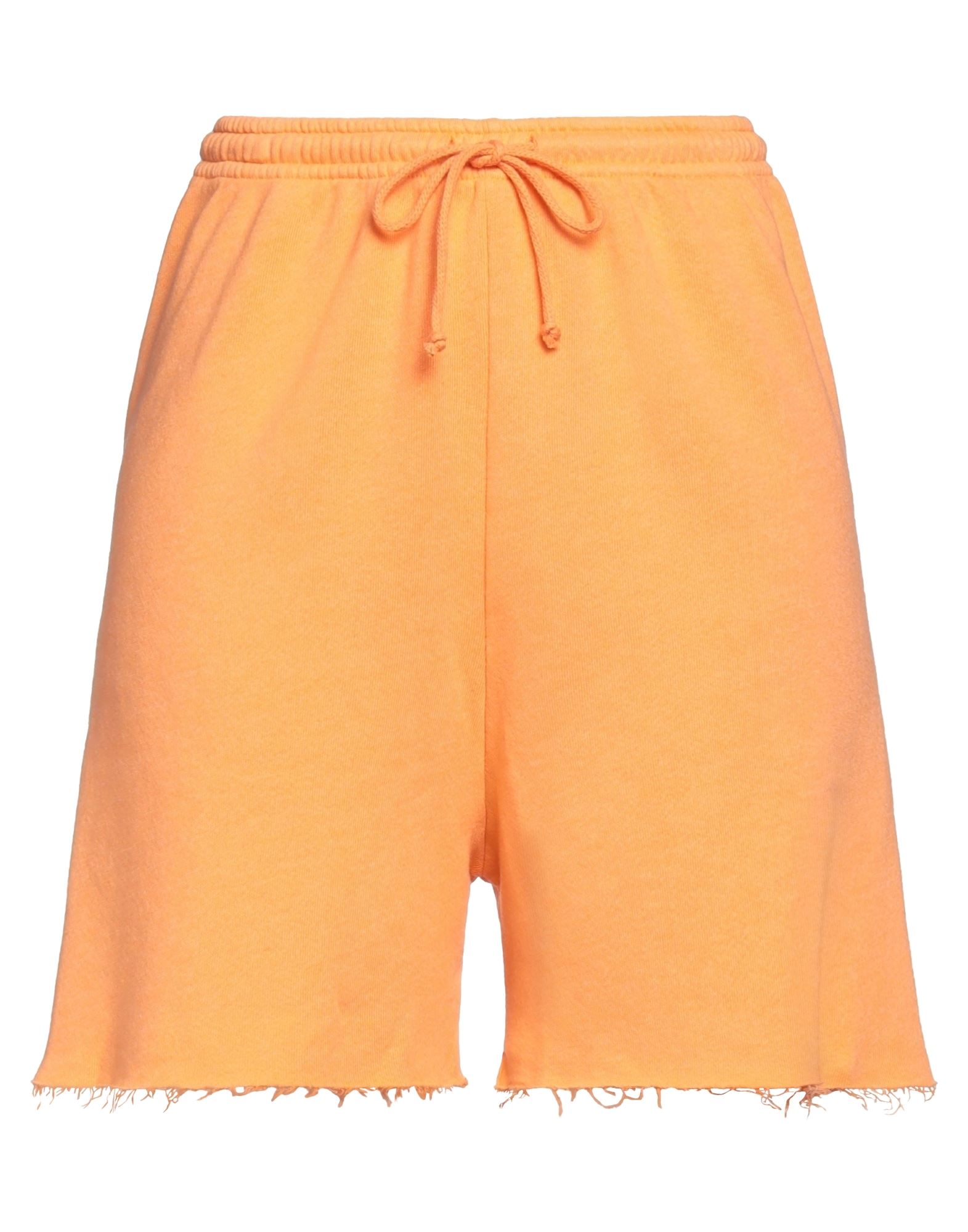 Shop John Elliott Woman Shorts & Bermuda Shorts Orange Size 3 Cotton, Polyester