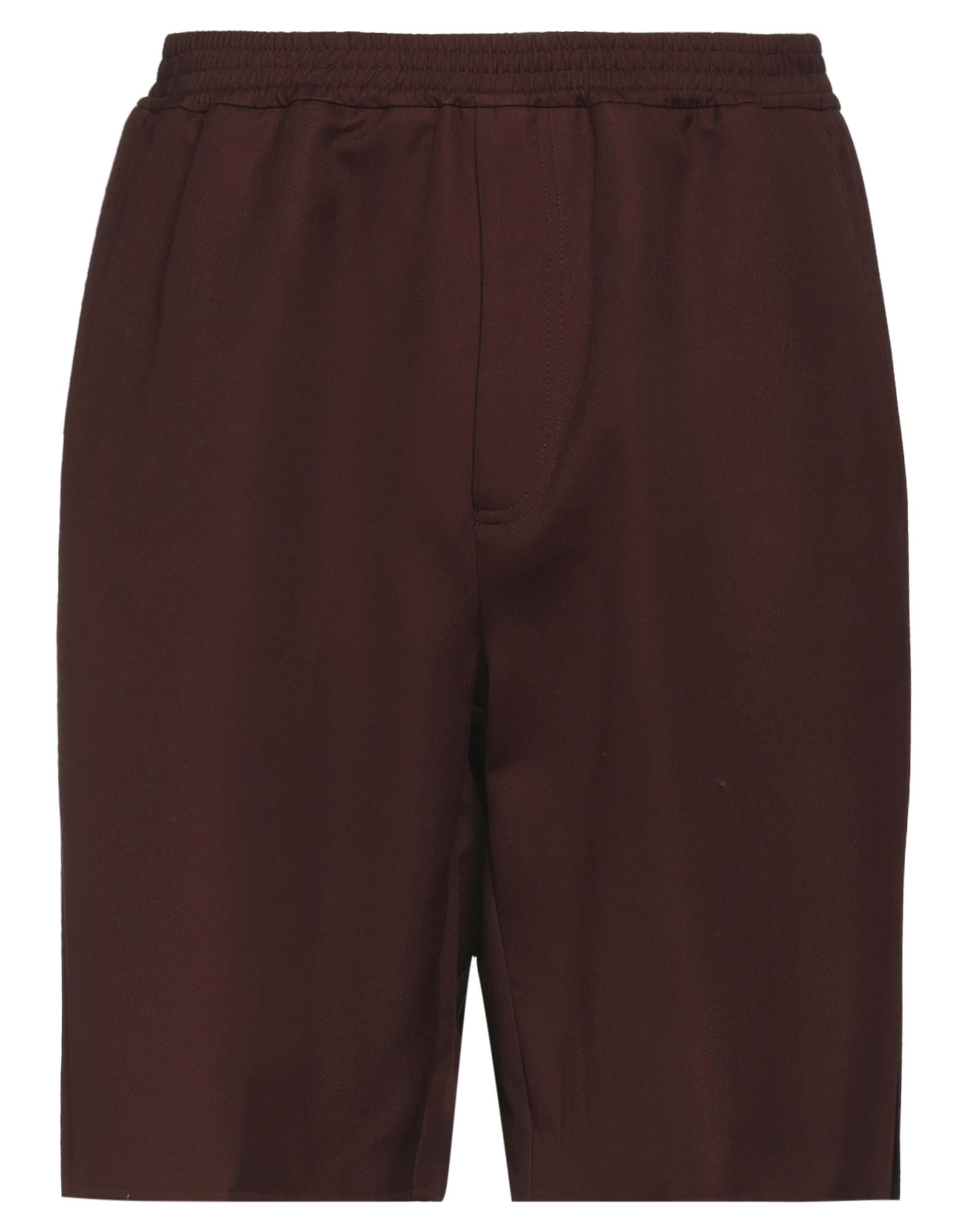Valentino Garavani Man Shorts & Bermuda Shorts Cocoa Size 32 Cotton, Polyamide In Brown