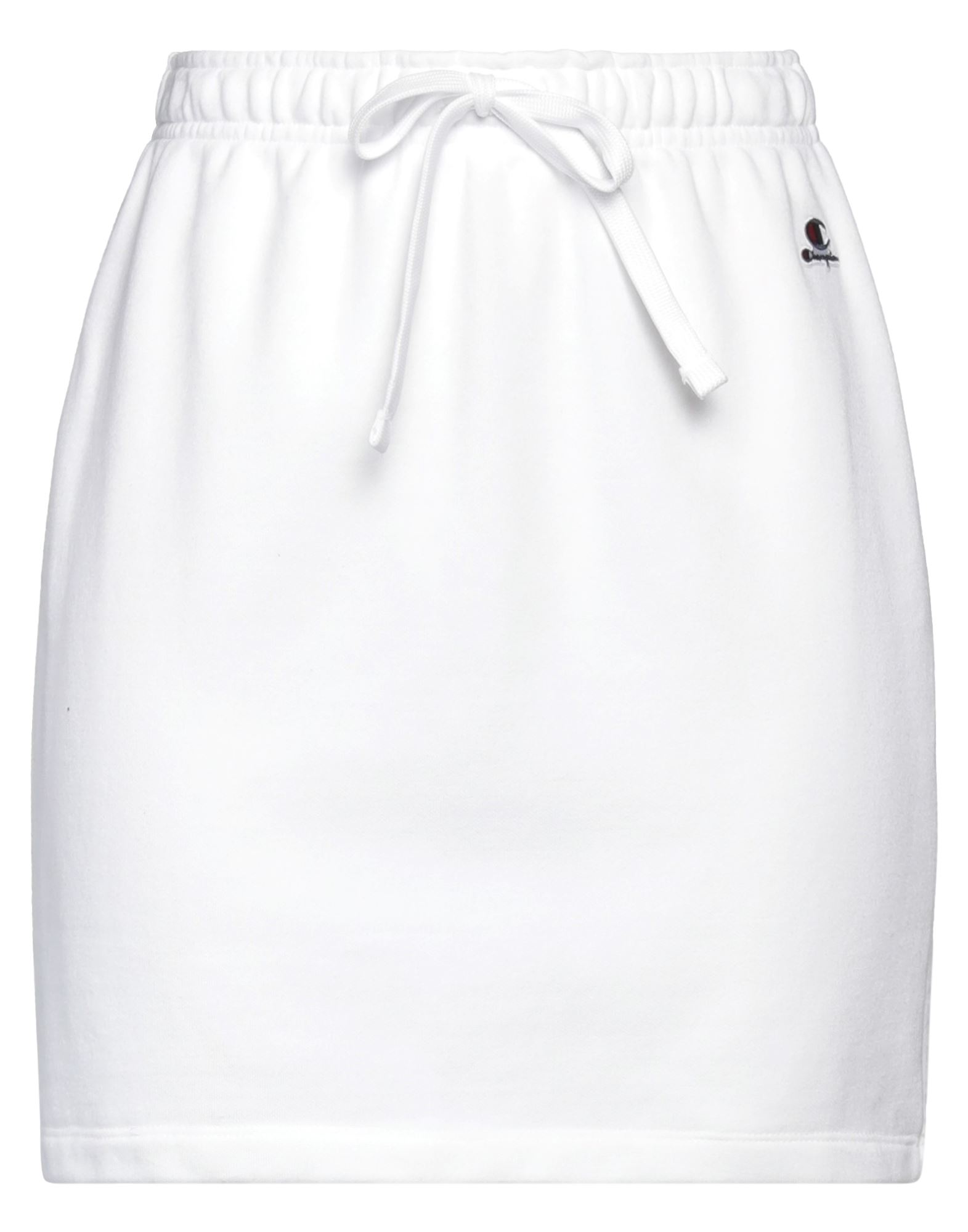 Shop Champion Woman Mini Skirt White Size L Cotton, Polyester