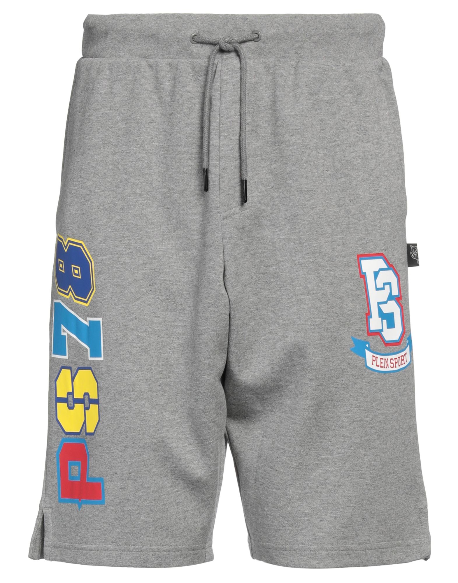 Plein Sport Man Shorts & Bermuda Shorts Grey Size S Cotton, Polyester