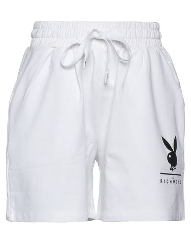John Richmond X Playboy Woman Shorts & Bermuda Shorts White Size Xs Cotton, Elastane