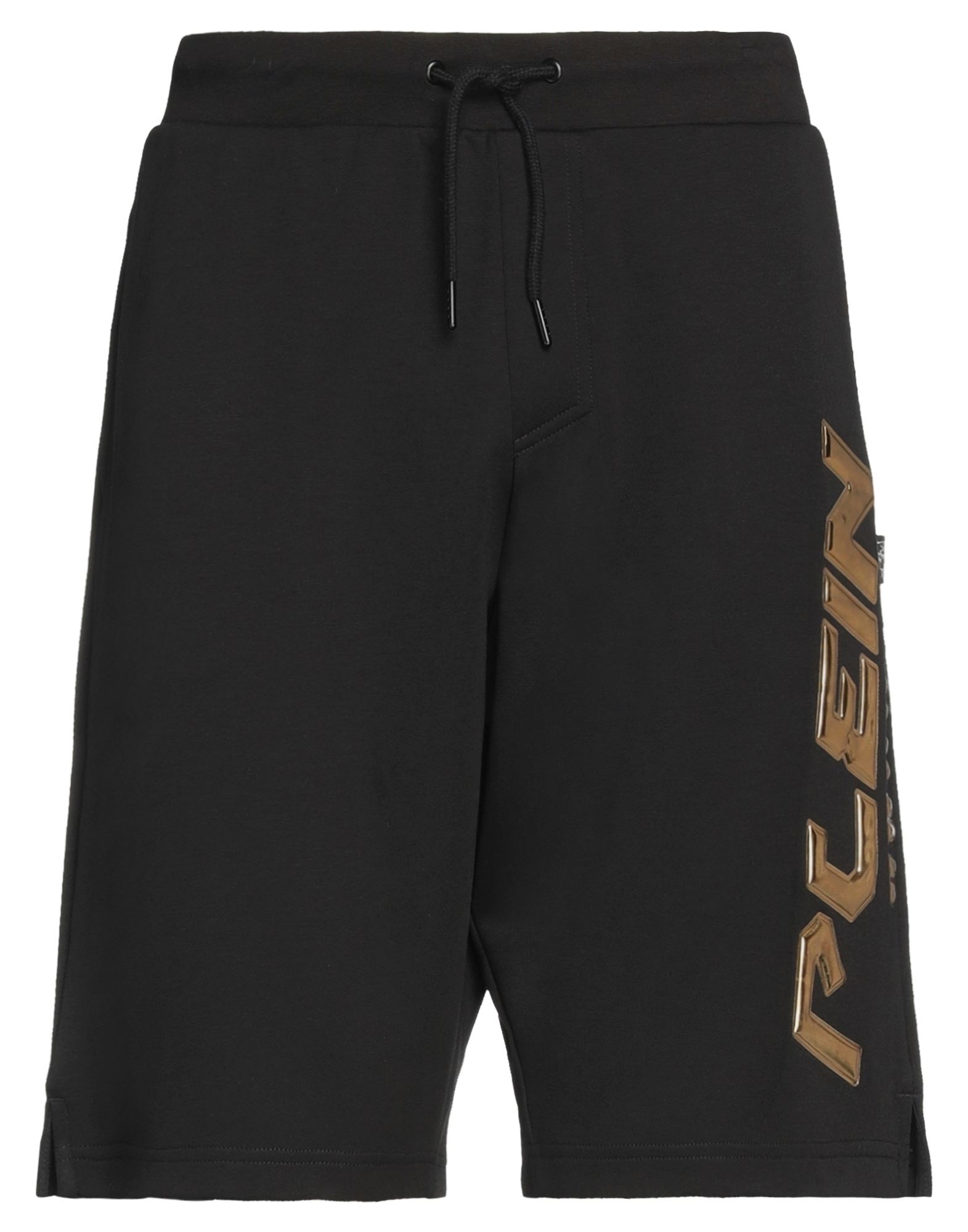 Plein Sport Man Shorts & Bermuda Shorts Black Size S Cotton, Polyester
