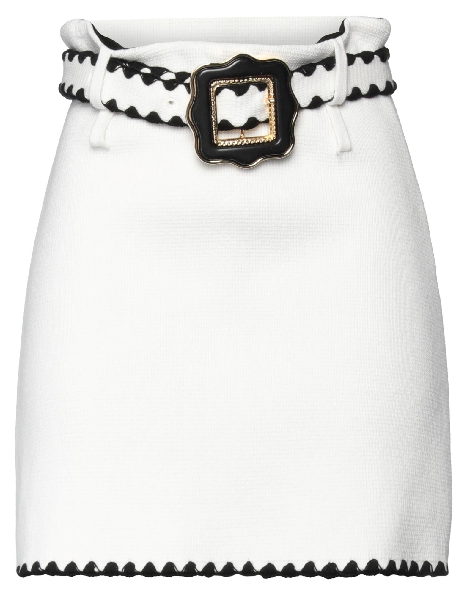 Shop Cormio Woman Mini Skirt White Size S Cotton