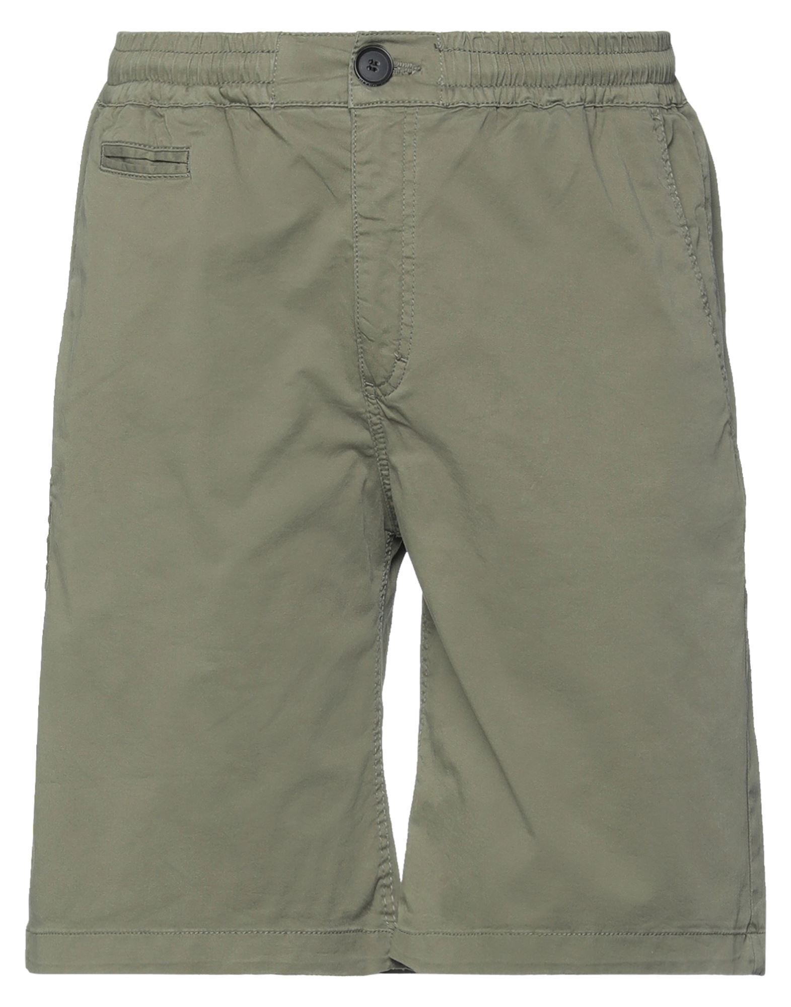 IUTER IUTER MAN SHORTS & BERMUDA SHORTS MILITARY GREEN SIZE XS COTTON, ELASTANE