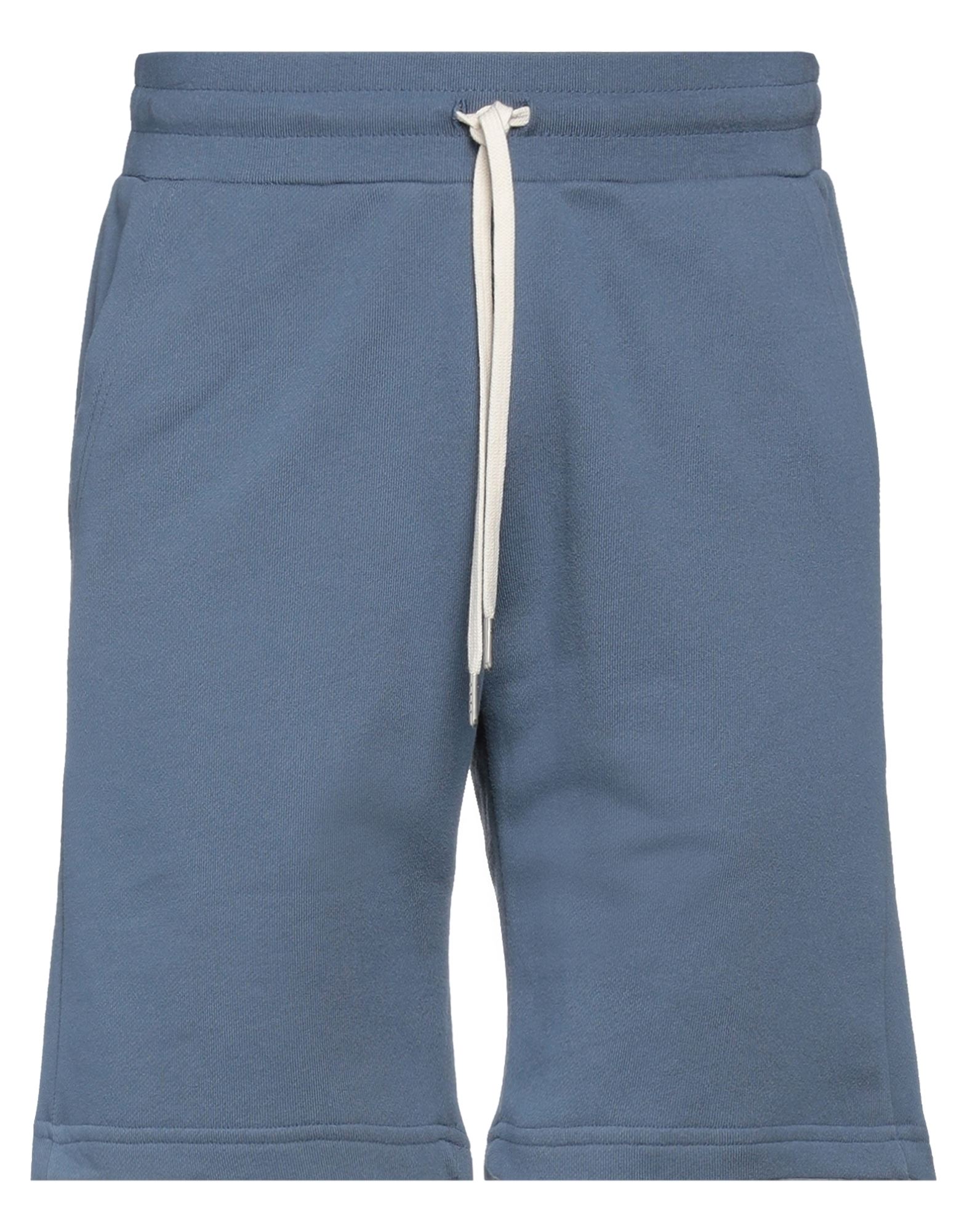 John Elliott Man Shorts & Bermuda Shorts Slate Blue Size 3 Cotton, Polyurethane