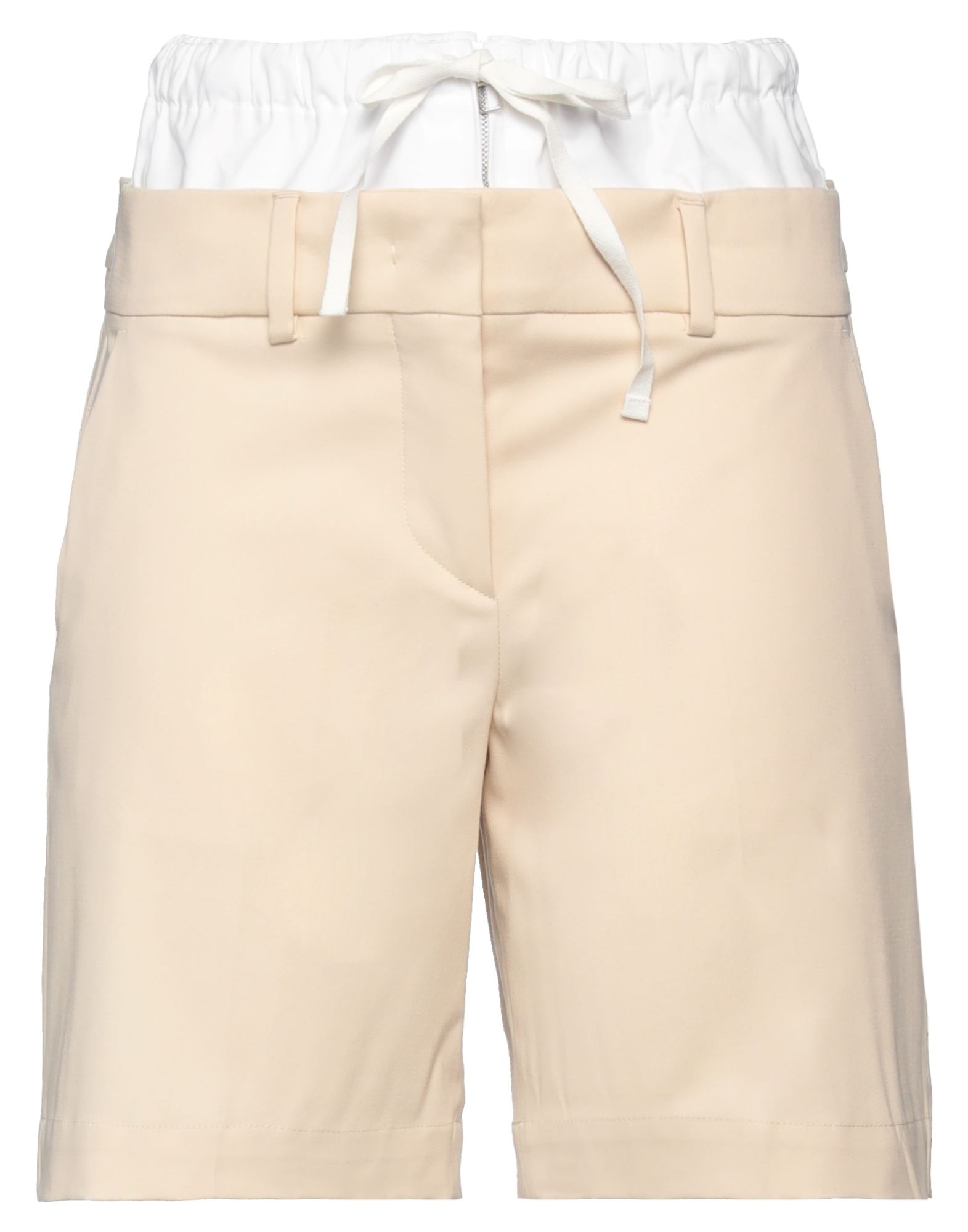 Sportmax Woman Shorts & Bermuda Shorts Beige Size 8 Cotton, Elastane