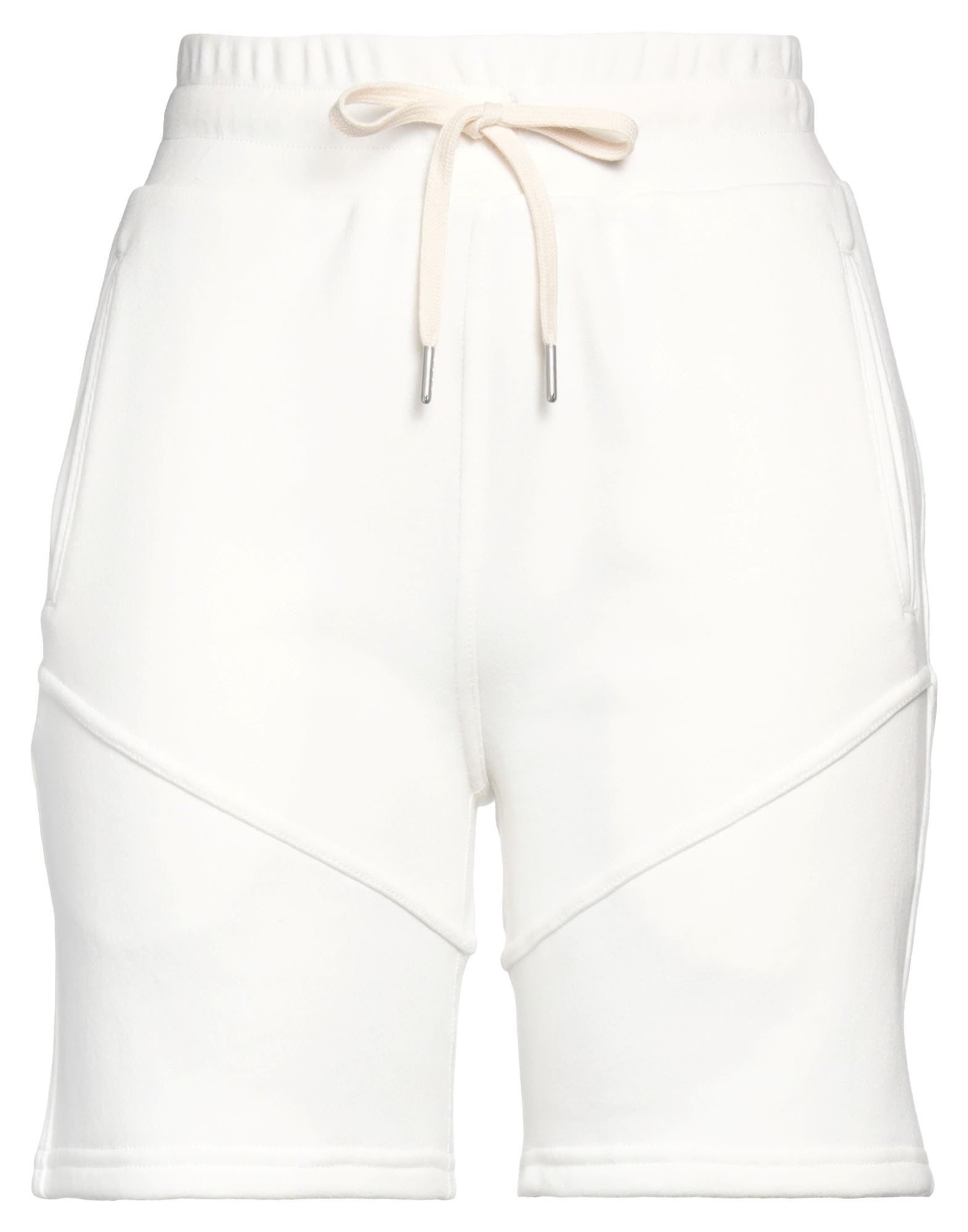 John Elliott Woman Shorts & Bermuda Shorts White Size 3 Cotton, Elastane