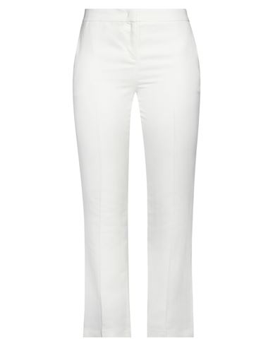 Twinset Woman Pants Ivory Size 10 Viscose, Linen In White
