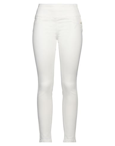 PATRIZIA PEPE PATRIZIA PEPE WOMAN JEANS WHITE SIZE 30 COTTON, POLYESTER, ELASTANE 