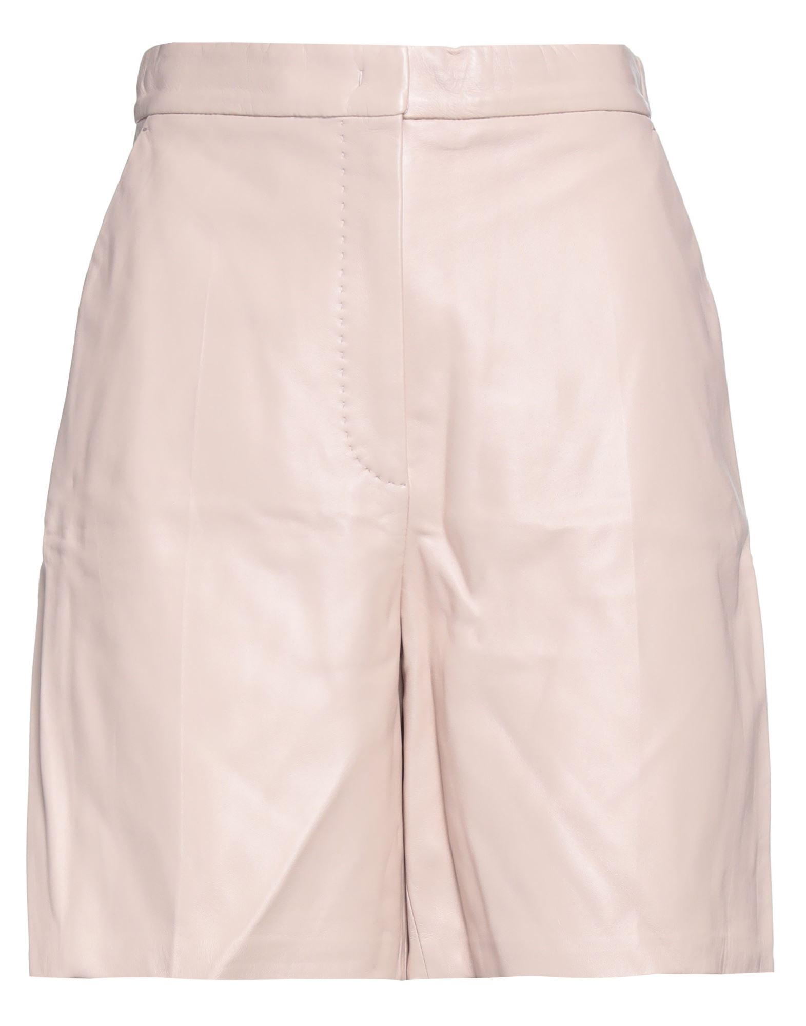 Max Mara Woman Shorts & Bermuda Shorts Pink Size 12 Lambskin, Acetate