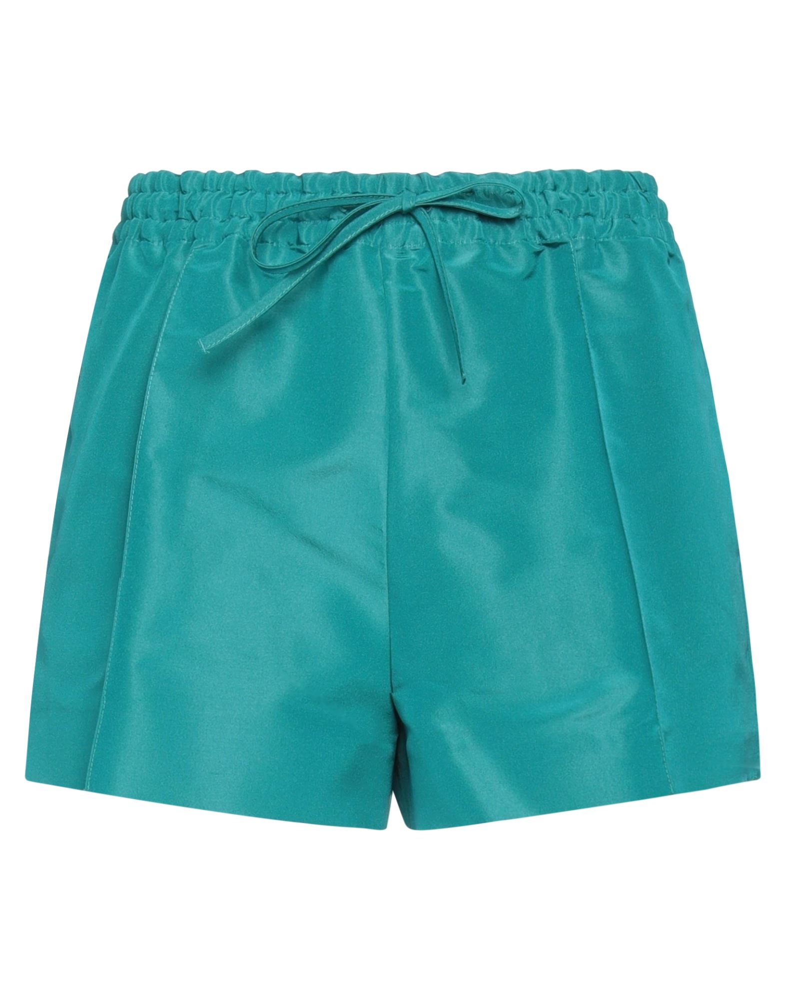 Valentino Garavani Woman Shorts & Bermuda Shorts Emerald Green Size 8 Silk