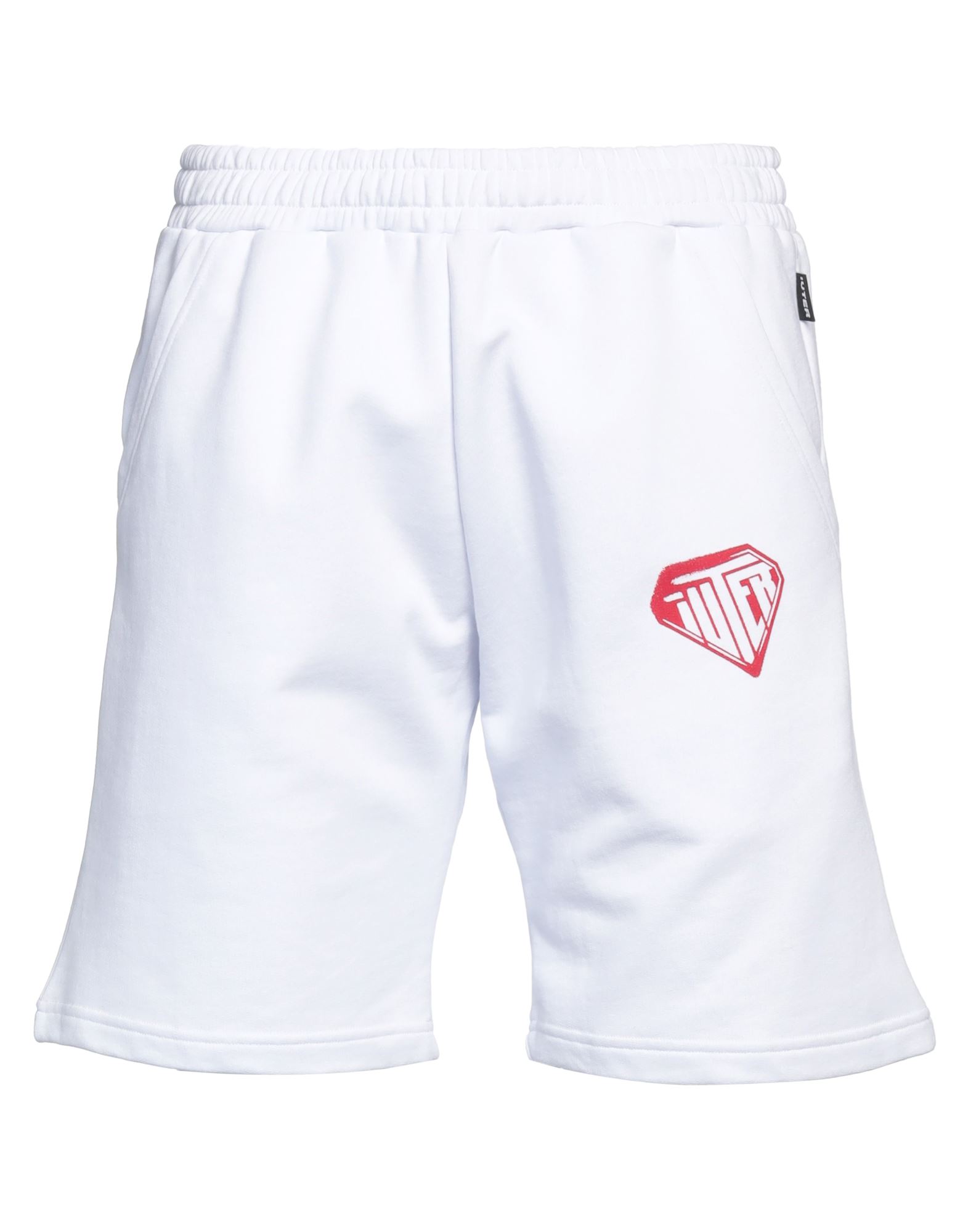 Iuter Man Shorts & Bermuda Shorts White Size Xxl Cotton