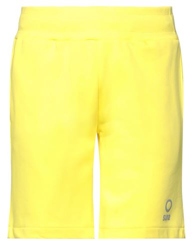 Suns Man Shorts & Bermuda Shorts Yellow Size Xl Cotton, Polyester