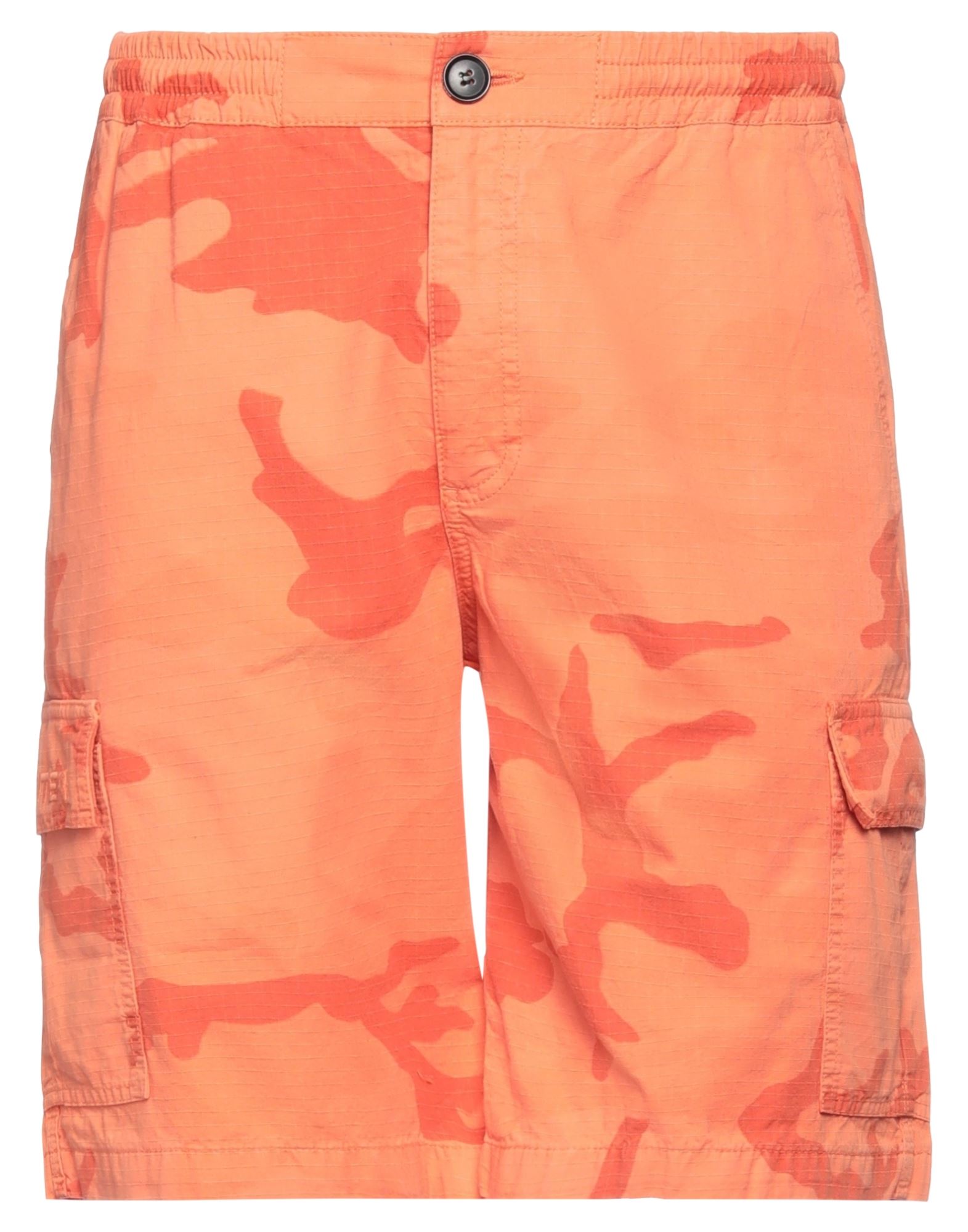 Iuter Man Shorts & Bermuda Shorts Orange Size M Cotton