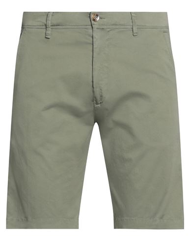 Officina 36 Man Shorts & Bermuda Shorts Military Green Size 30 Cotton, Elastane