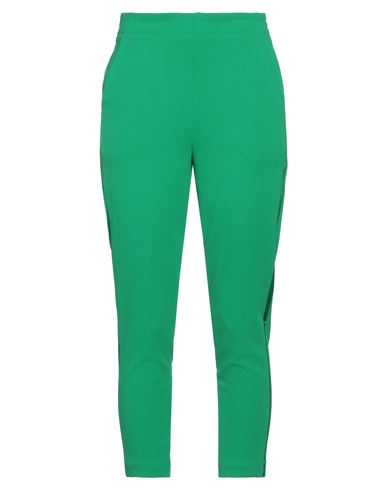 Vicolo Woman Pants Green Size S Polyester, Elastane, Acetate, Viscose