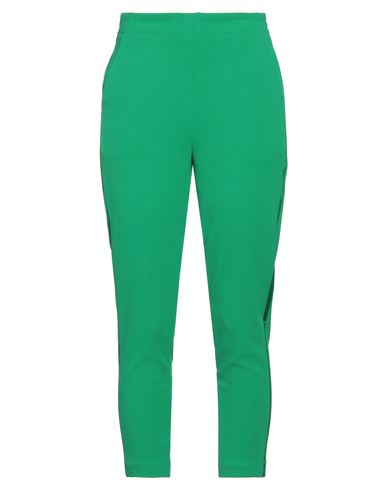 Vicolo Woman Pants Green Size M Polyester, Elastane, Acetate, Viscose