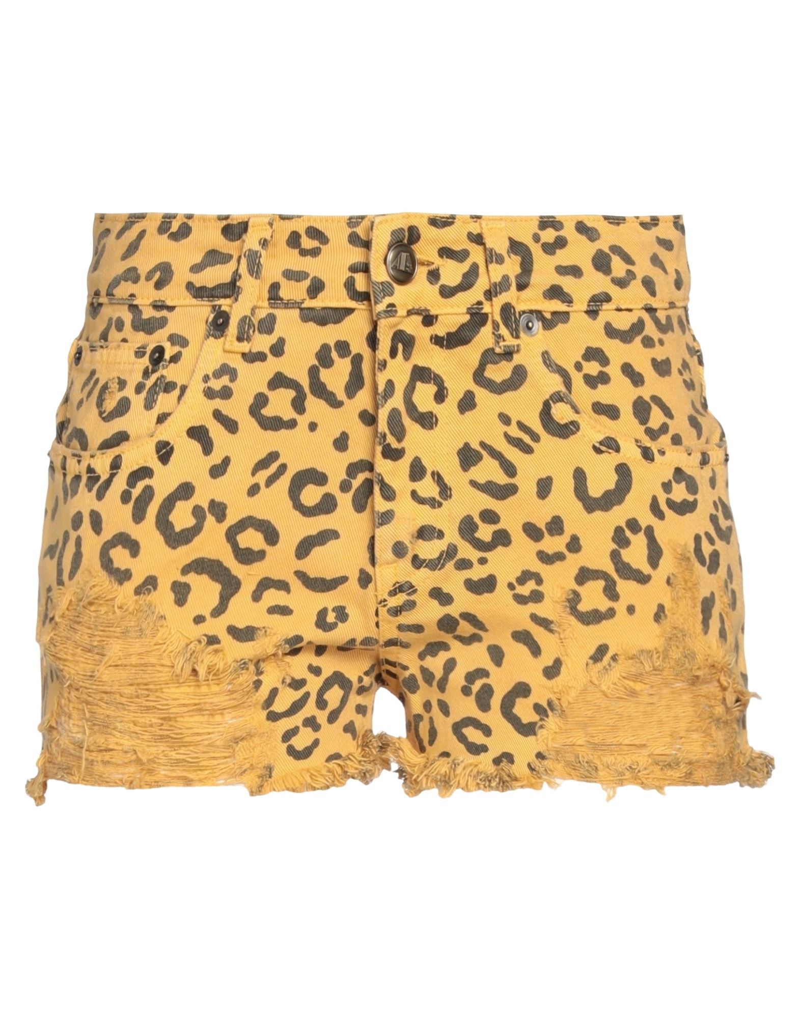 Aniye By Woman Shorts & Bermuda Shorts Ocher Size 28 Cotton In Yellow