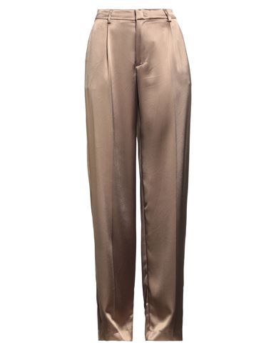 PT TORINO PT TORINO WOMAN PANTS CAMEL SIZE 10 TRIACETATE, POLYESTER 