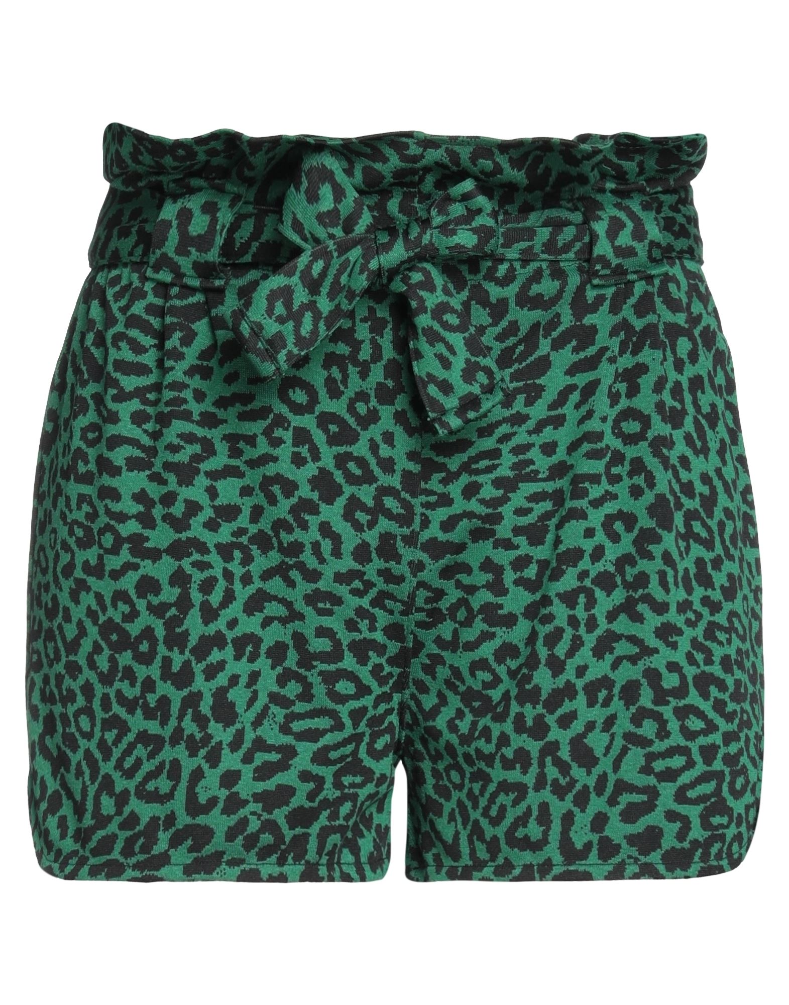 T+art Woman Shorts & Bermuda Shorts Green Size L Nylon, Elastane