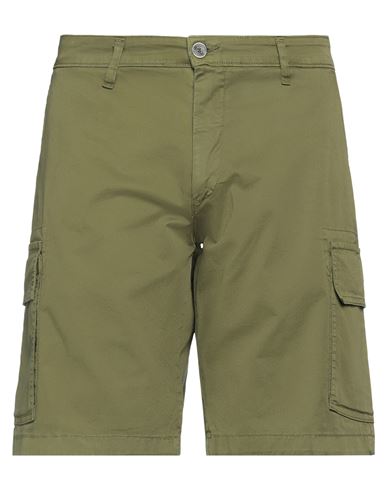 Baramon Man Shorts & Bermuda Shorts Military Green Size 28 Cotton, Elastane