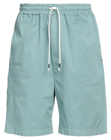 White Over Man Shorts & Bermuda Shorts Sage Green Size Xxl Cotton, Elastane