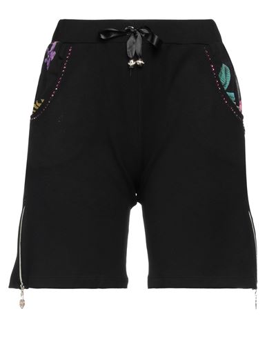 Ean 13 Woman Shorts & Bermuda Shorts Black Size 6 Polyester, Viscose, Elastane