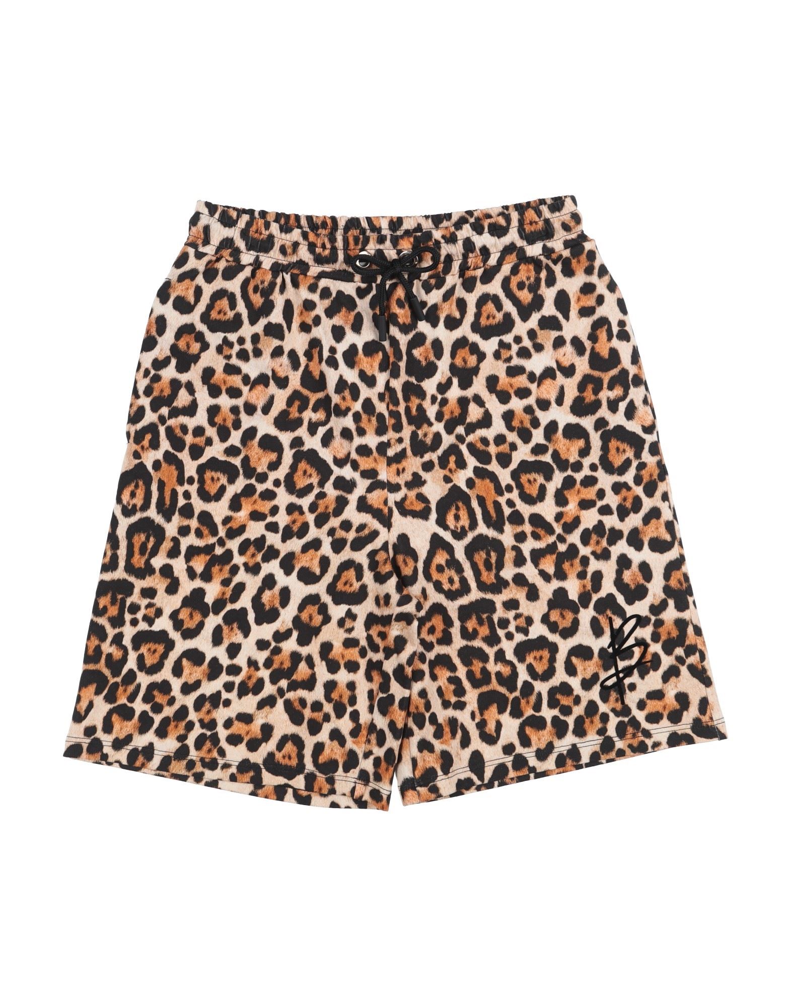 Miss Blumarine Animal Print Shorts In Sand