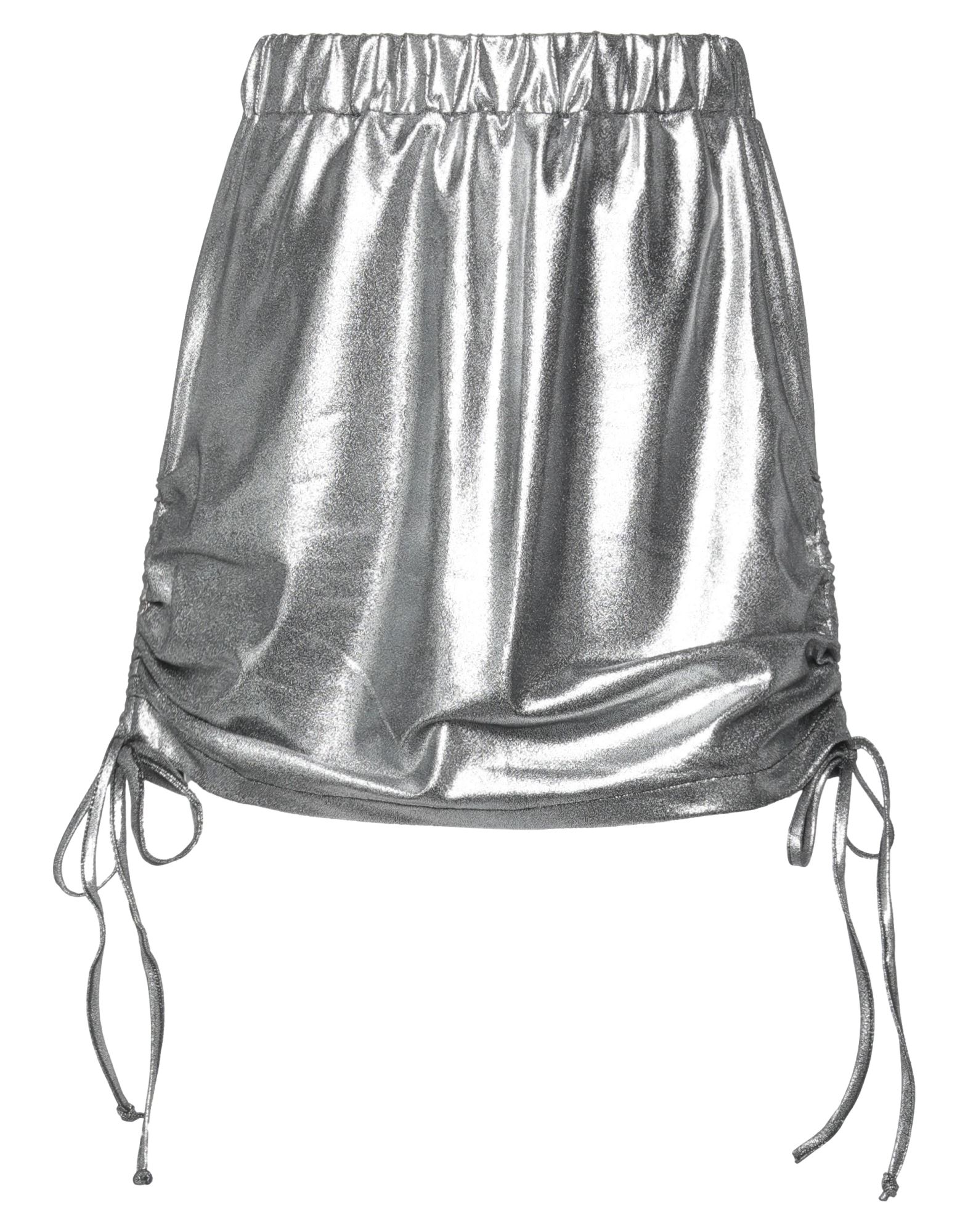 Le Volière Mini Skirts In Silver