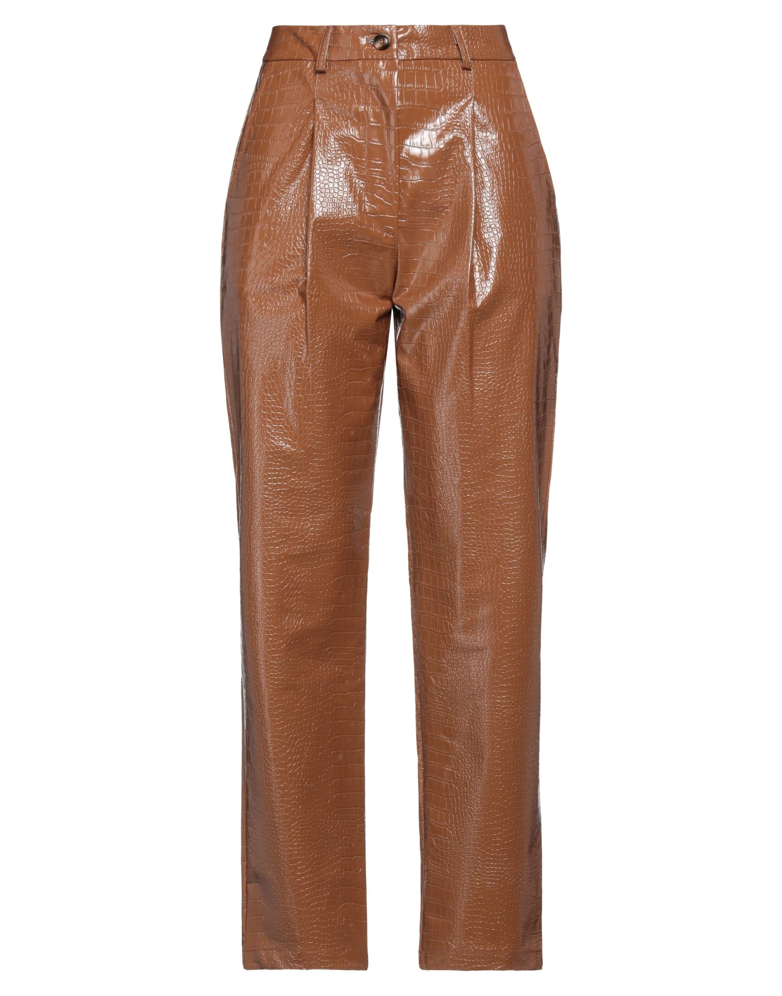 Wu'side Woman Pants Brown Size M/l Polyester, Cotton
