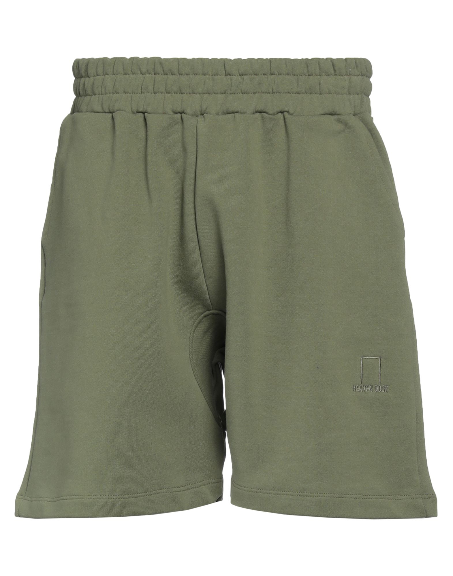 Heaven Door Man Shorts & Bermuda Shorts Military Green Size L Cotton