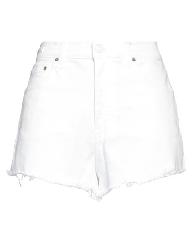Haikure Woman Denim Shorts White Size 27 Cotton, Elastane
