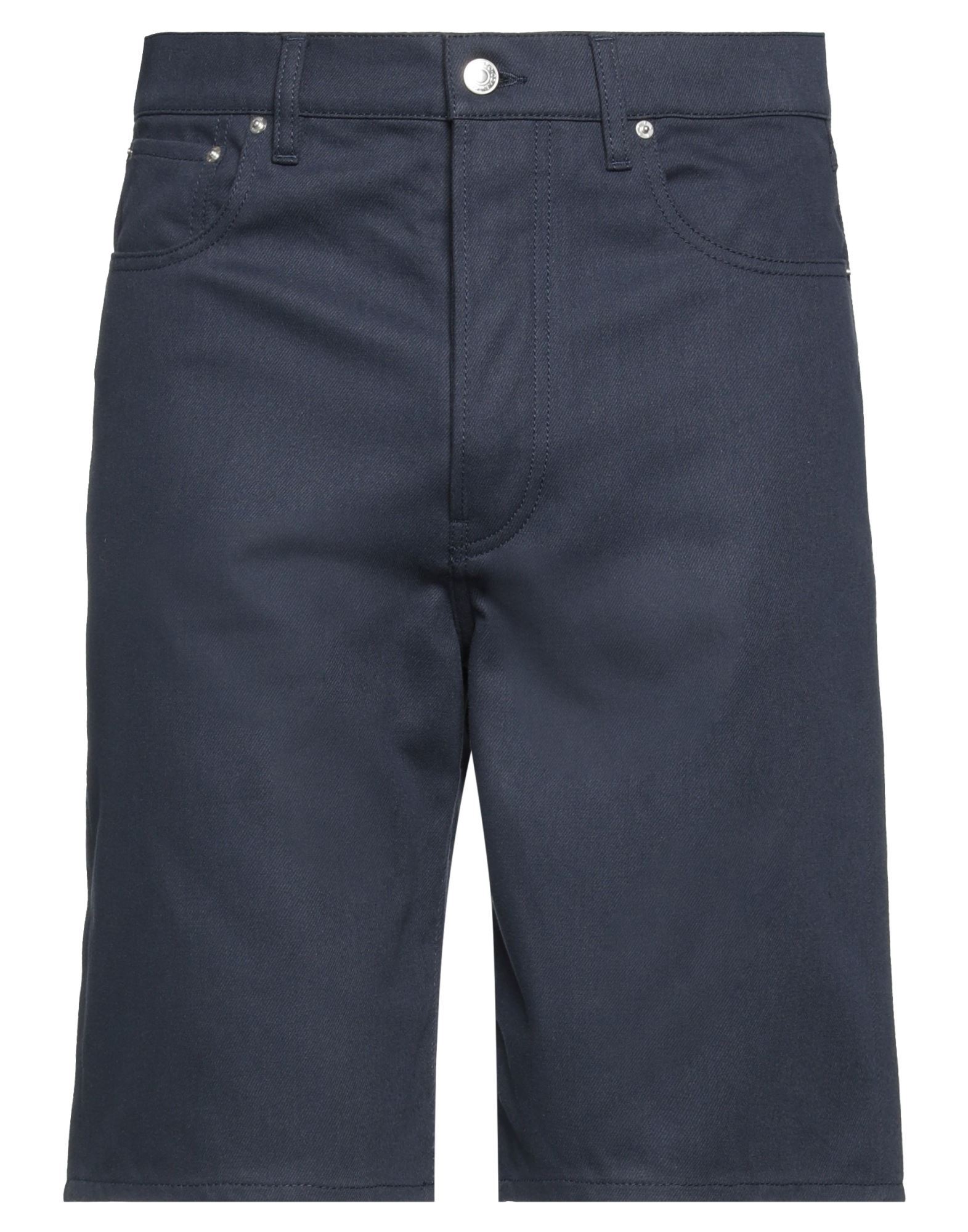 Kenzo Cotton Bermuda Shorts With Embroidered Flower Detail In Blue