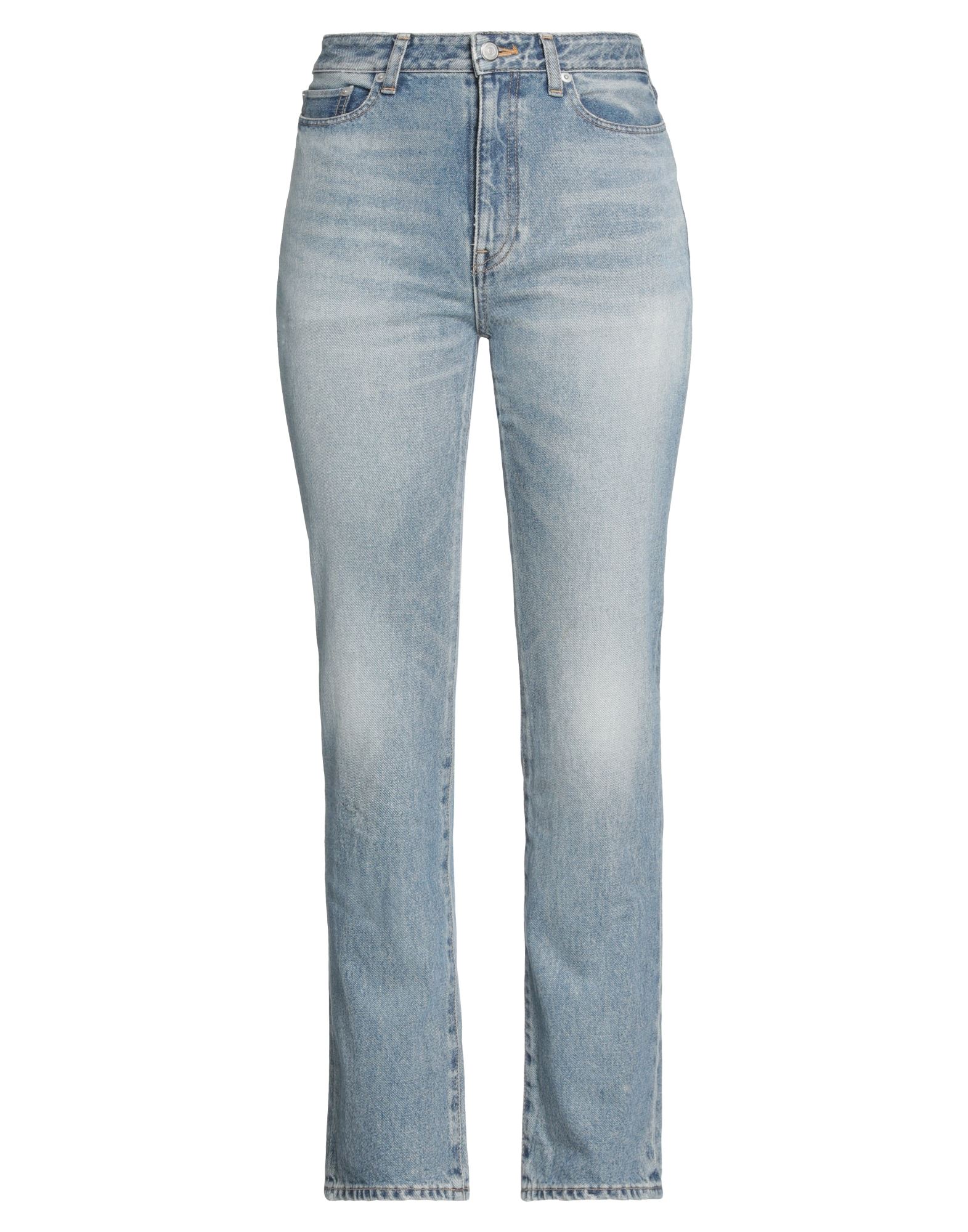 John Elliott High-rise Straight-leg Jeans In Blue