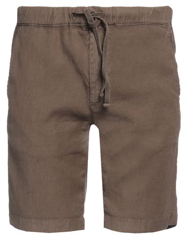 Shop Modfitters Man Shorts & Bermuda Shorts Khaki Size M Linen, Cotton, Elastane In Beige