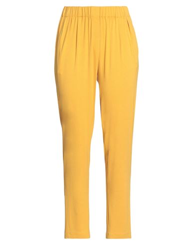 And Woman Pants Ocher Size Xl Viscose, Elastane In Yellow
