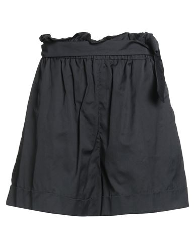 Federica Tosi Woman Shorts & Bermuda Shorts Black Size 10 Cotton, Silk In Black