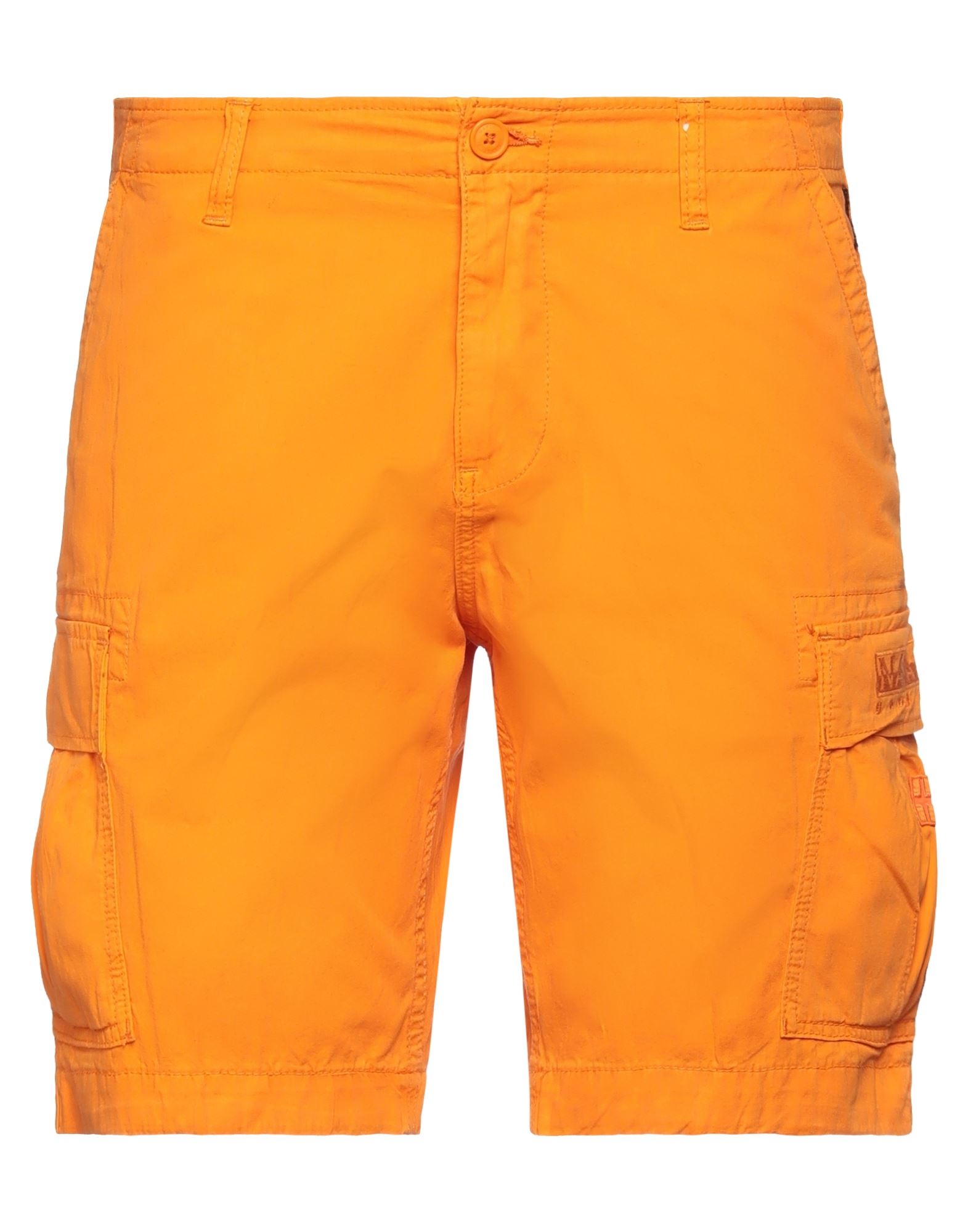 Napapijri Man Shorts & Bermuda Shorts Orange Size 29 Cotton